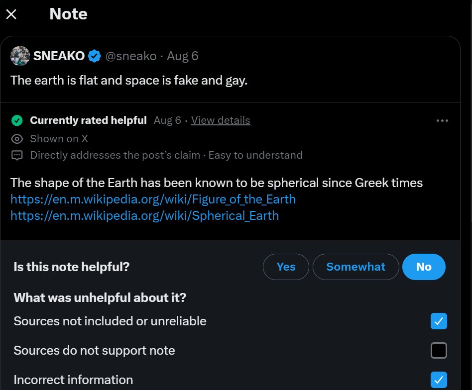 theNoozDotXYZ's tweet image. #NotHelpful
Imagine Wikipedia being the strongest source to prove the &apos;globe&apos;.... 🤣 
@sneako #TheRealmIsFlat #FE