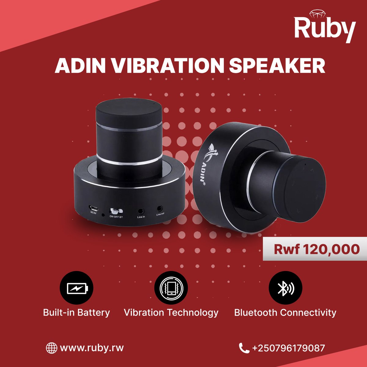 RubyStore250's tweet photo. Transform any surface into a powerful speaker with the Adin Vibration Speaker! Compact, portable, and perfect for on-the-go sound. 
#Innovation #Sound #AdinVibrationSpeaker #Rwox https://t.co/jWPINGe9mm