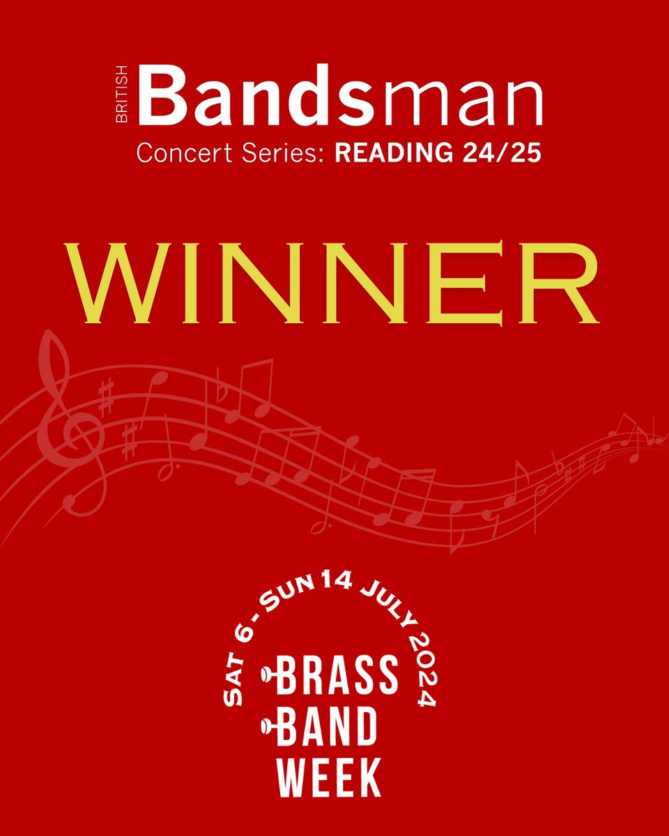Congratulations to <a href="/YWDBand/">YWDBand</a> for their Brass Band Week event ‘Rhythm and Song’, chosen by the British Bandsman to receive free tickets to the Flowers Band on 28 September in Reading Town Hall, part of the British Bandsman concert series!