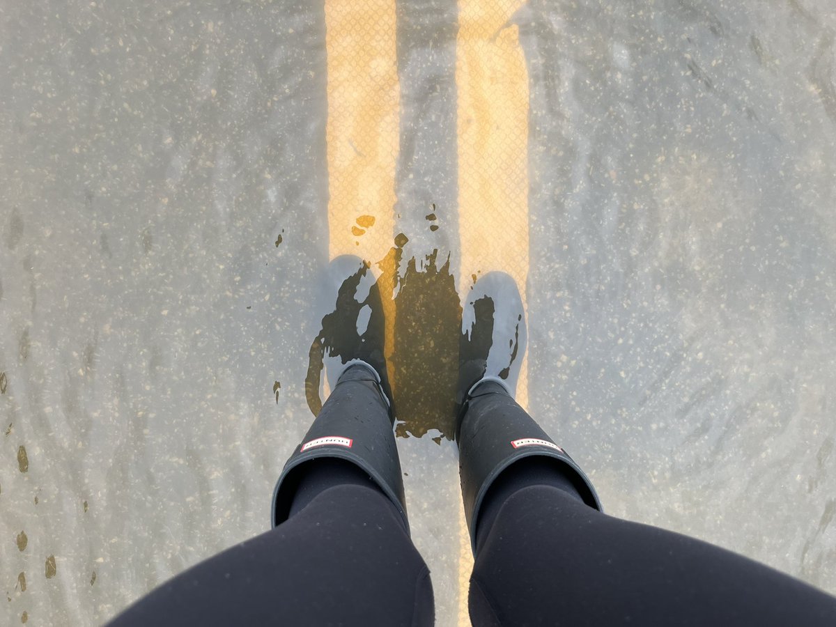 heididkirk's tweet image. Many roads in #Lumberton look like this. I can confirm that it’s deeper than it looks. You won’t want to drive through this. @WRAL
