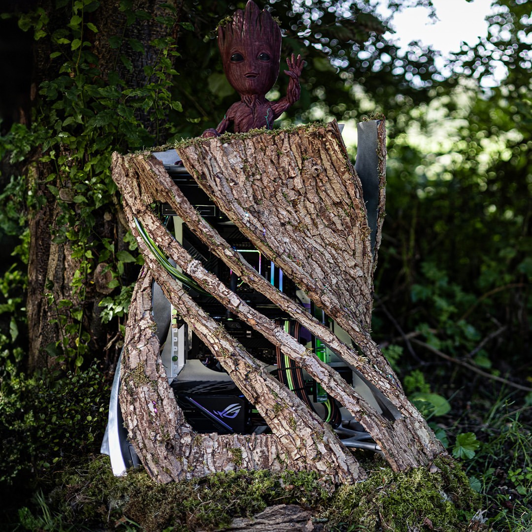 intelbrasil's tweet photo. Eu sou groot, eu sou groot 🌳
Tradução: Estamos apaixonados por esse PC da nossa árvore falante favorita feito por @Nordic3Ddesign 

O que você achou? https://t.co/xtB2l2c6tw