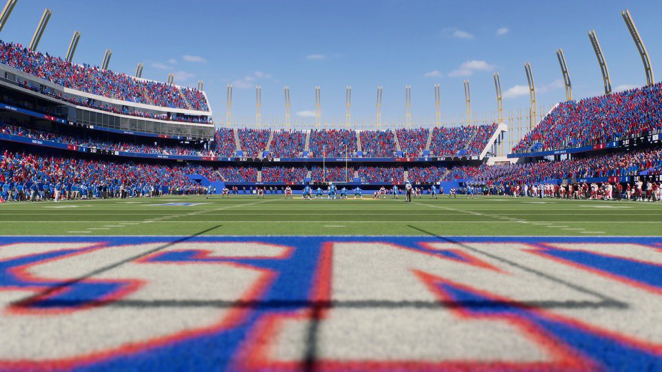 KU_Football's tweet photo. It’s in the game. @EASPORTSCollege 

Welcome into the transformed David Booth Kansas Memorial Stadium 🤯 https://t.co/YNbBDKyCk3