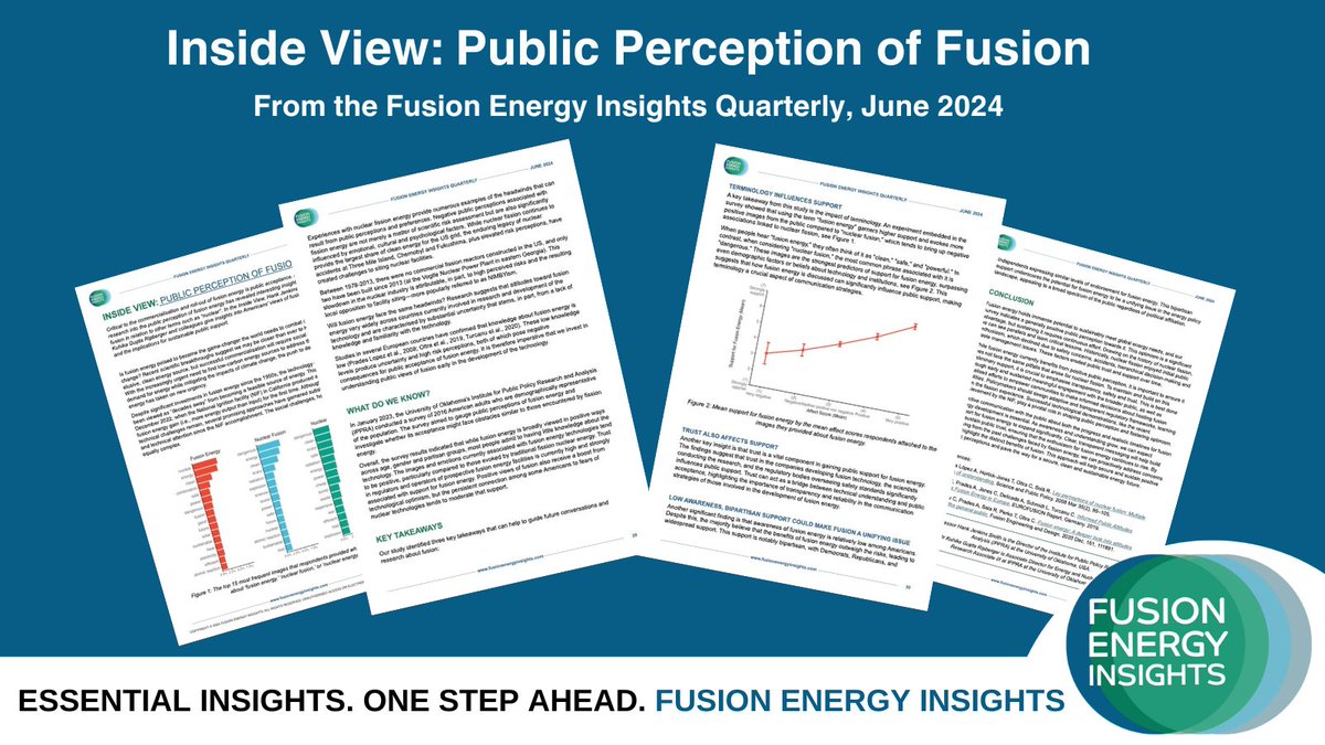 Whilst fusion energy is broadly viewed positively, most people admitted in recent research, to knowing little about the technology. To read the recent findings click mailchi.mp/fusionenergyin… #fusion #CleanEnergy