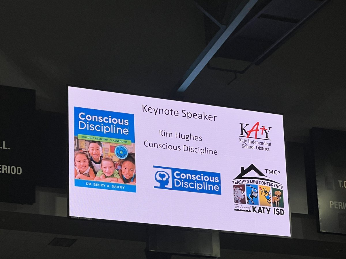 Woolfwade's tweet photo. KatyISD PD - Bethke, Hutsell, Randolph, &amp; Rylander learn about Conscious Discipline (By Becky Bailey) presented by Ms. Kim Hughes! @RRE #RREGoViral @ConsciousDiscipline @katyisd #OhSHIfT #BrainStateModel #RespectingTeacherTimewithGreatPD https://t.co/U6Xmx7V7P4