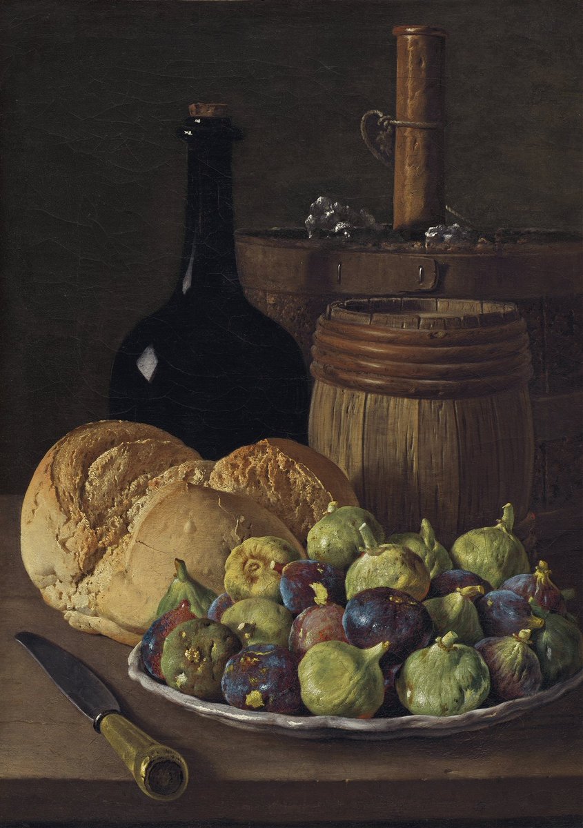 Still Life with Figs and Bread (c. 1770).

By Luis Meléndez (Spanish).