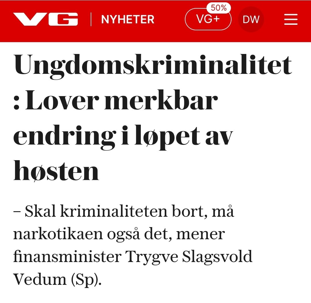 Vedum hevder at han skal "stanse narkotikaen", dvs. det ingen demokratiske land har lykkes med. Tiltakene er nøyaktig de samme som de man har mislykkes med før. 

Den åpenbare løsningen: Med et pennestrøk kunne han fjernet ca. 40% av "narkotikaen".

Legaliser og reguler cannabis.