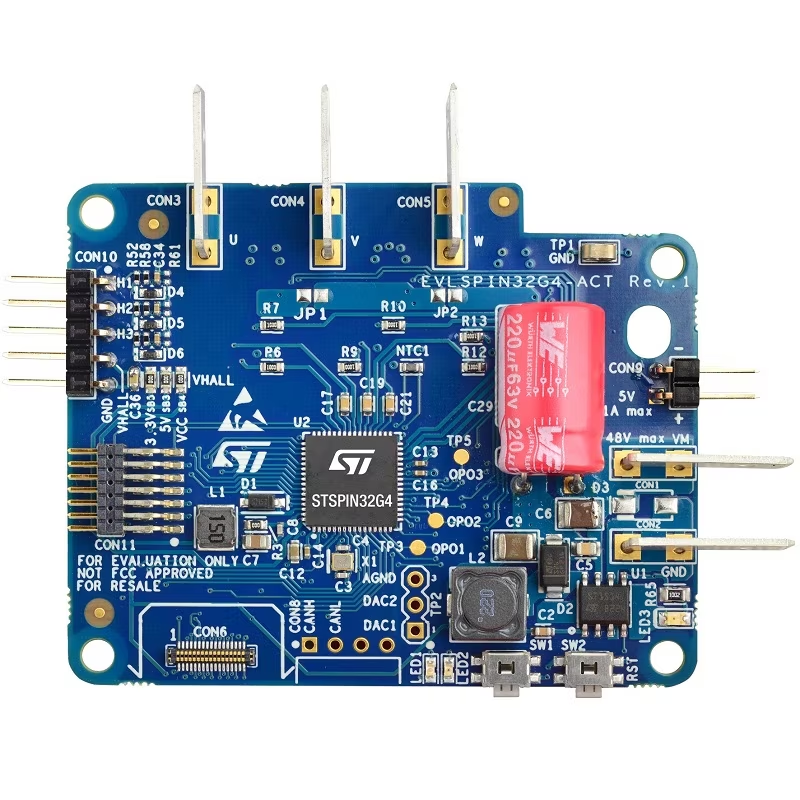 WurthElectronic's tweet photo. The EVLSPIN32G4-ACT is a reference design from #STMicroelectronics for implementing next-generation smart actuators, and is designed to drive three-phase brushless motors up to 5 Arms output current. #WurthElektronik #ICRef #STMicro https://t.co/44bpHm61wj https://t.co/mx5rxpMNr7