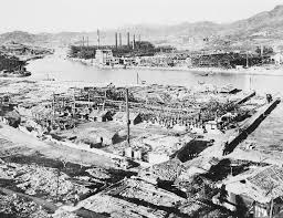 PeterKirstein's tweet photo. #Nagasaki Initial American reports of nuclear
#terrorism came from spotter aircraft that accompanied #Bokscar. They reported a city covered with smoke, engulfed in conflagration of 20 immense fires that emanated from the Mitsubishi Steel Works. US is war criminal! NO TO #nukes. https://t.co/L3FhLxhOZd
