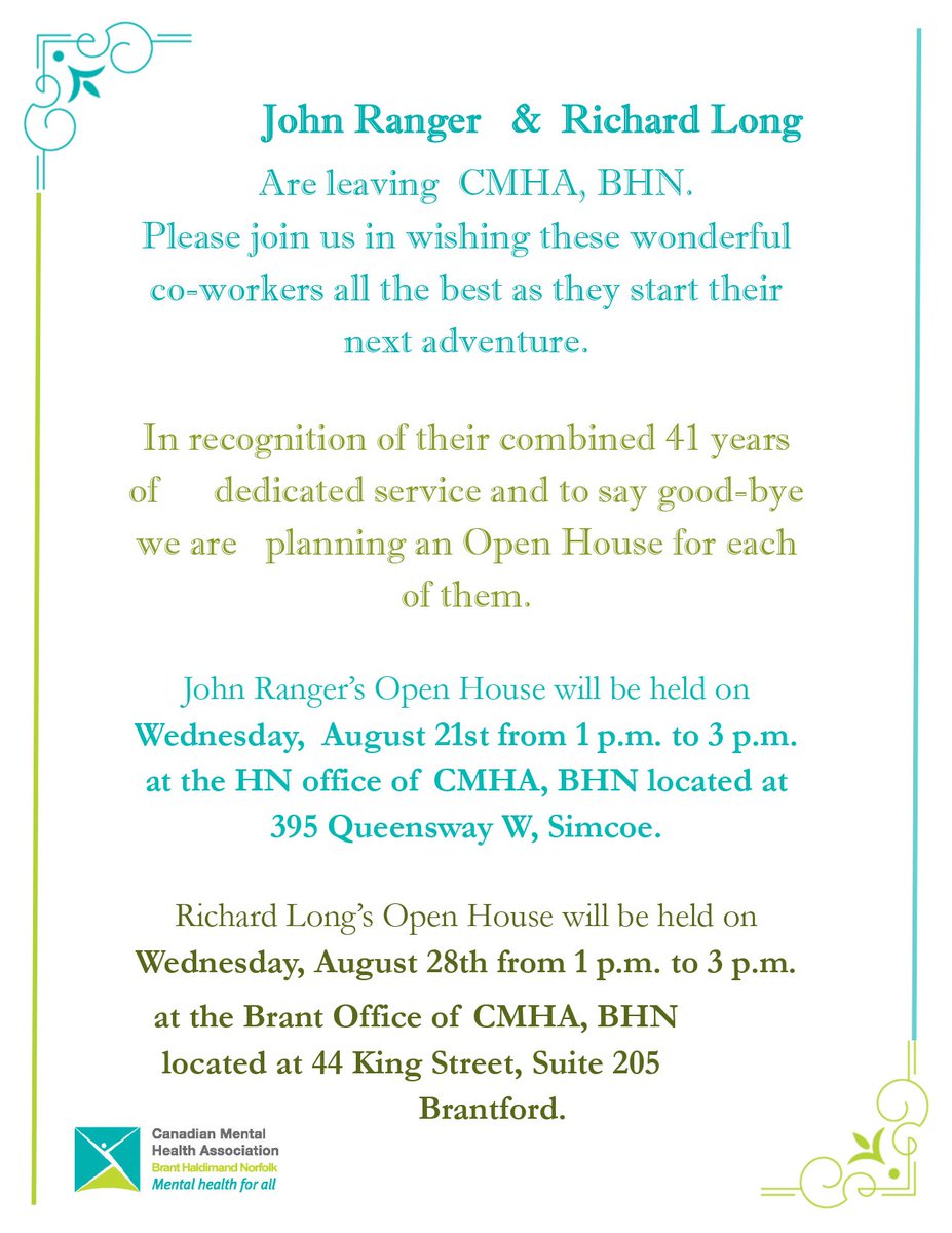 Please join us in saying goodbye to two fantastic guys, as they begin their new adventures in life. Everyone welcome, no rsvp required. Drop on by anytime between 1-3 on either, or both of the days!