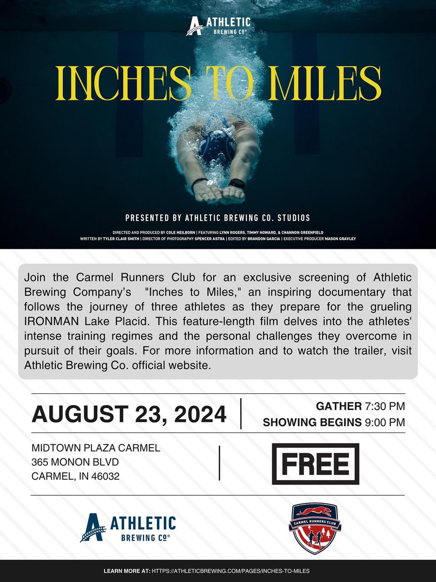 Come join CRC for this amazing documentary. Bring a chair and grab some food and we will provide the social. #runwalkbesocial