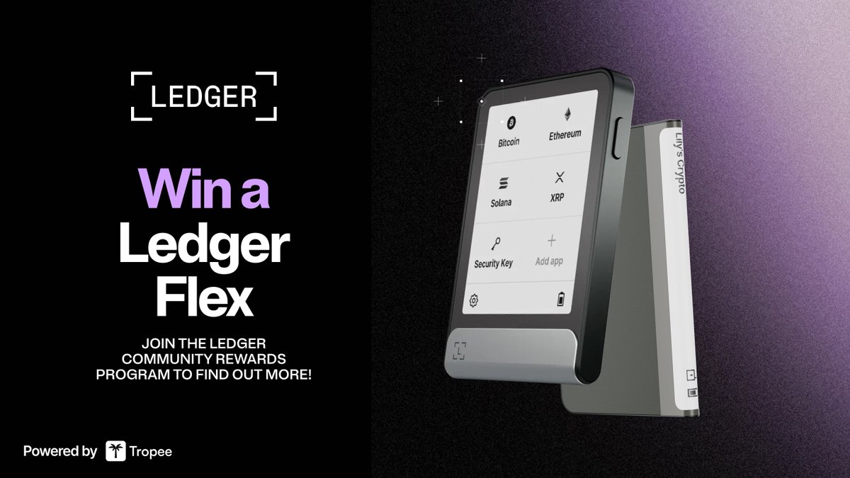 To celebrate an amazing first two weeks of Ledger Flex, we're giving away TWO Ledger Flex as part of our Community Rewards program!

Head over to Tropee to enter for a chance to win: tropee.com/ledger