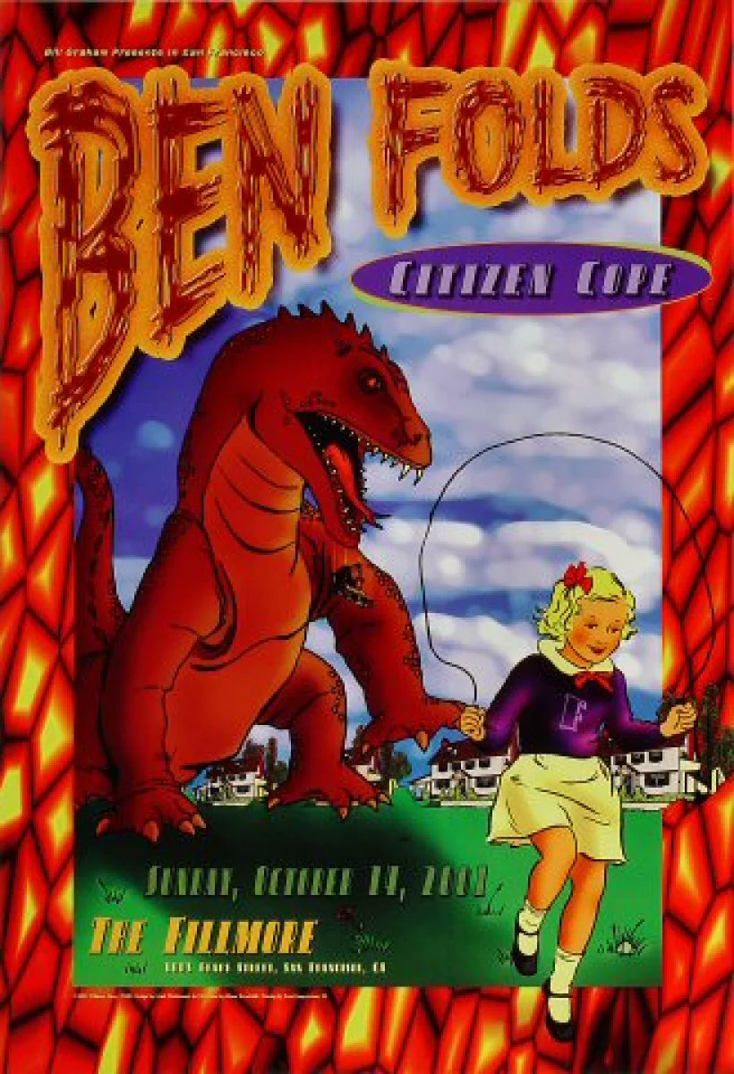 Moon_Tune's tweet image. ⚡️#BenFolds Concert Poster 
🌉Wolfgang's #TheFillmore 
🎨Frank Wiedemann Art