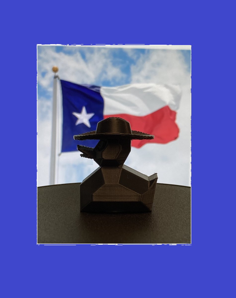 This morning our genetics lab presented it's latest product.    By leveraging the DNA sequence of "Good ole Texas Folk"  they have successfully created the first CyberDuck Cowboy.   After the presentation we all joined in singing "Deep In The Heart Of Texas" and ate