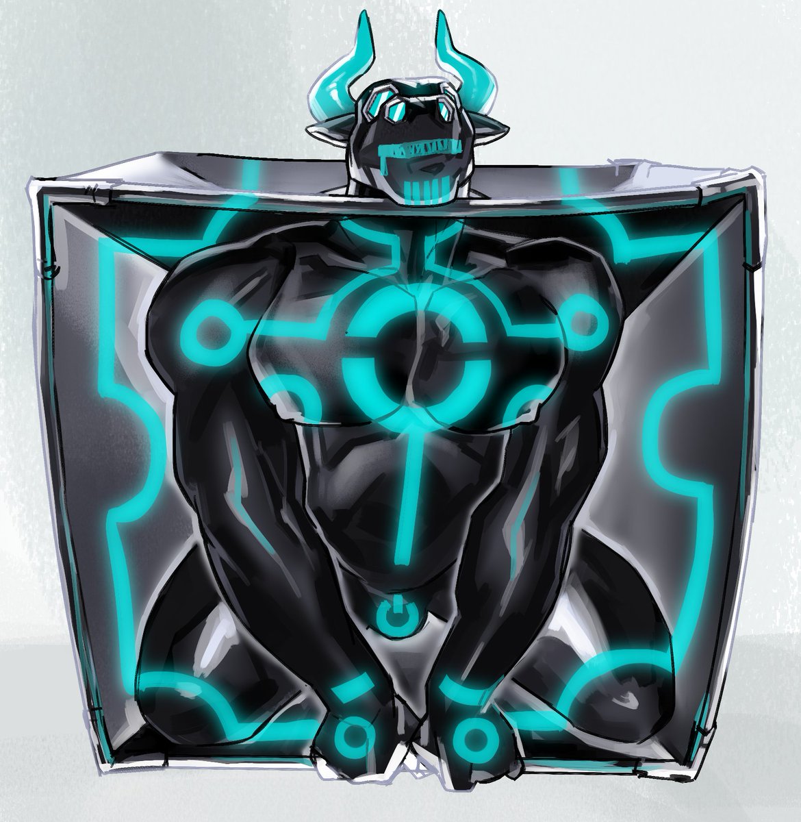 maiyabuhantang's tweet photo. The bull is in latex https://t.co/KGIKrBRJ6N