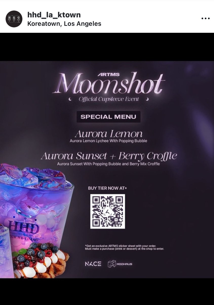 LA OURII 🌙
ARTMS Moonshot cupsleeve event 
August 30 &amp; 31 

We will have OFFICIAL Moonshot merch for sale while supplies last!! 

more info here: instagram.com/naceventures