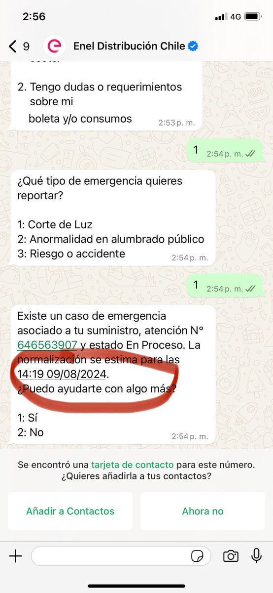 ClauPerezFu's tweet photo. Acabo de reportar por millonésima vez el #CorteDeLuz en mi casa y sector. Ahora el “estimado” es para mañana a las 14:19. Lo que tampoco es seguro. Estoy a punto de llorar de rabia e impotencia. @MuniNunoa @EmiliaRiosS @Orrego @SEC_cl @MinEnergia @SERNAC https://t.co/F2Y4W6dEB4