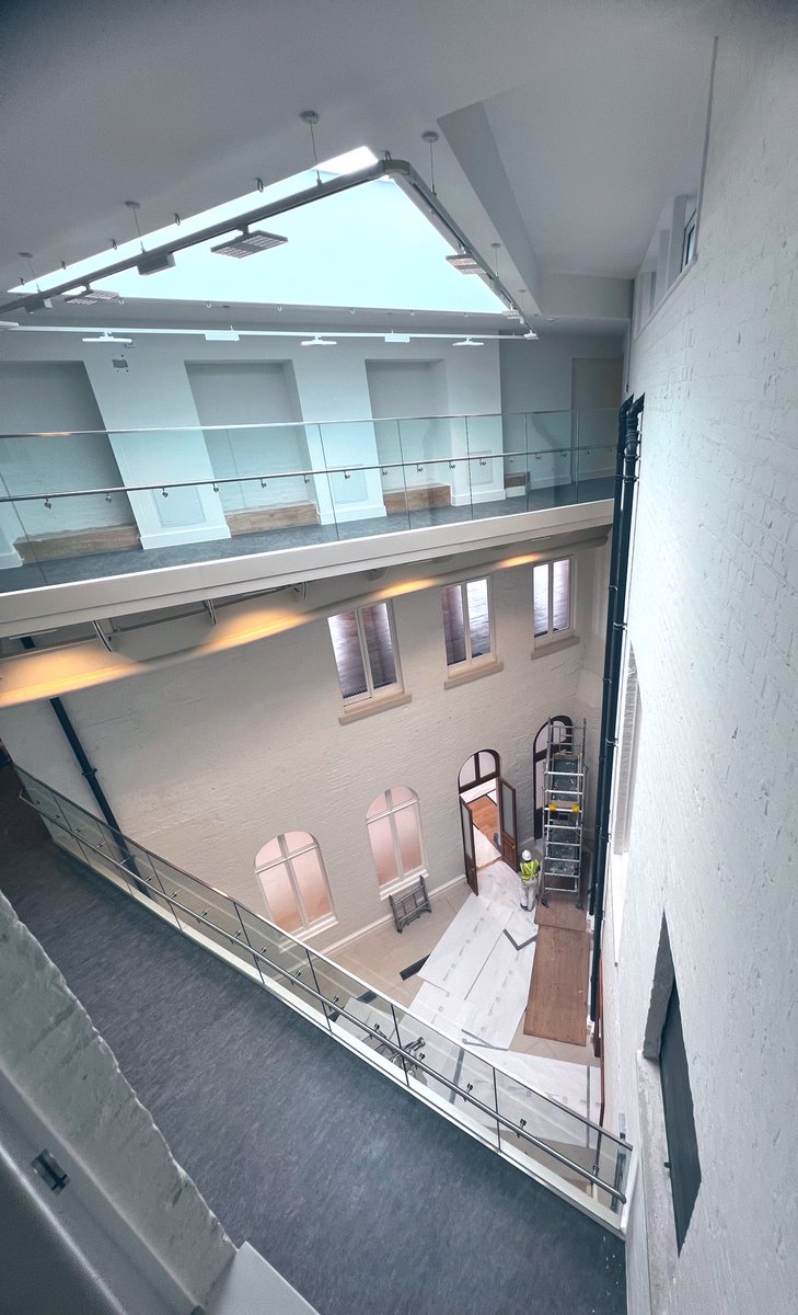 srgreen13's tweet image. Even with works ongoing this view down three stories of the atrium (old light well) is amazing! Some fabulous display ideas planned for this space. @HullMaritime @HeritageFundUK @HeritageFundNOR @Hullccnews @Hull_Museums @CEXHCC