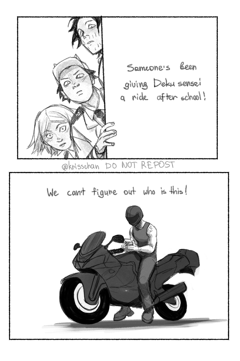 _krisschan's tweet photo. Will they ever find out who is this mysterious bike?🤭
#bakudeku #katsudeku https://t.co/5eCG3uK1oz