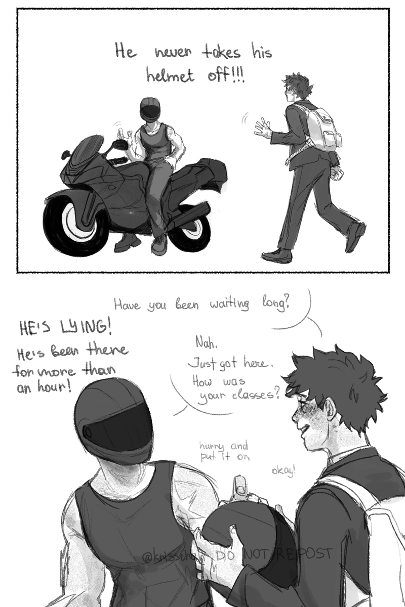 _krisschan's tweet photo. Will they ever find out who is this mysterious bike?🤭
#bakudeku #katsudeku https://t.co/5eCG3uK1oz