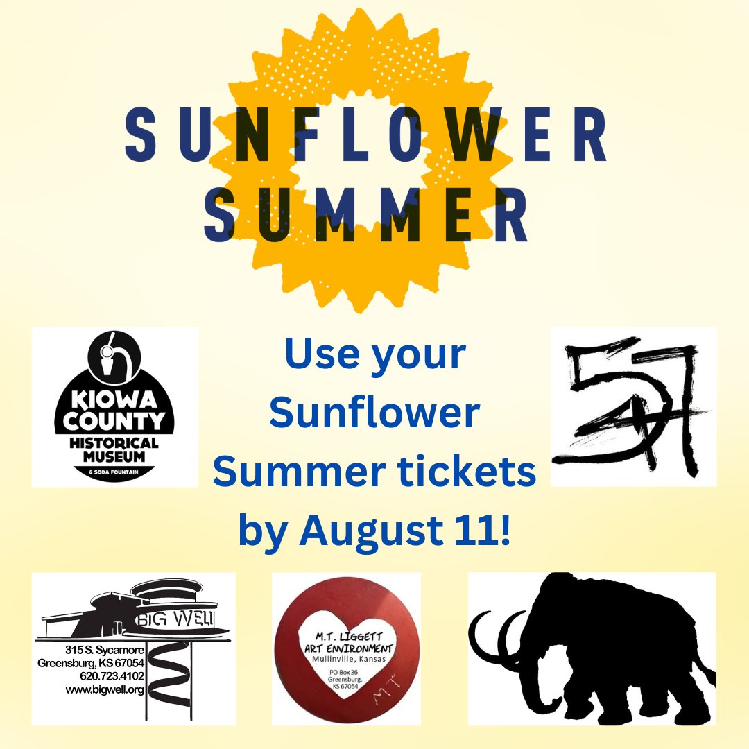 #SunflowerSummer is coming to an end! Use your tickets before Monday, August 11th.