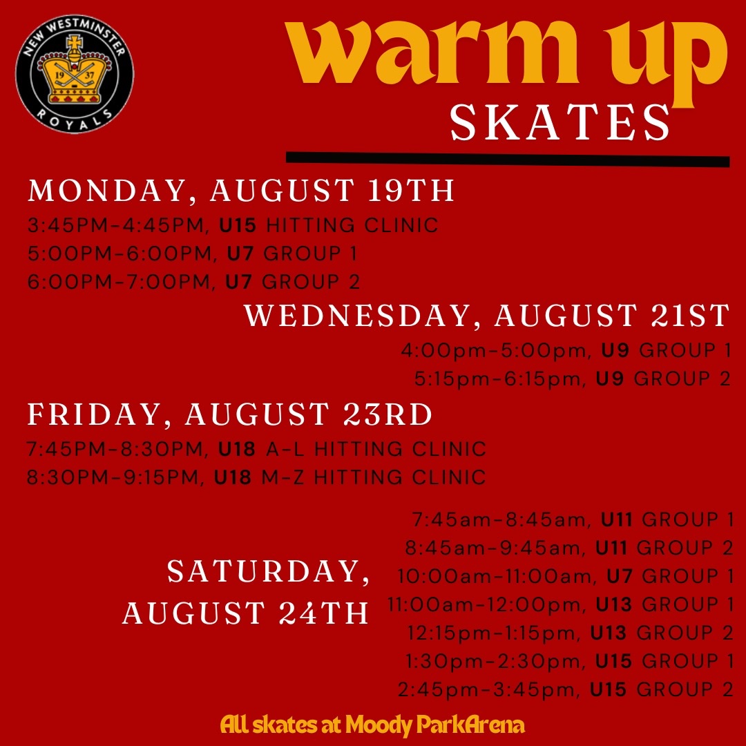 Who’s ready to get back out on the ice?!?! 🙋🏻‍♂️Warm up skates are less than 2 weeks away!