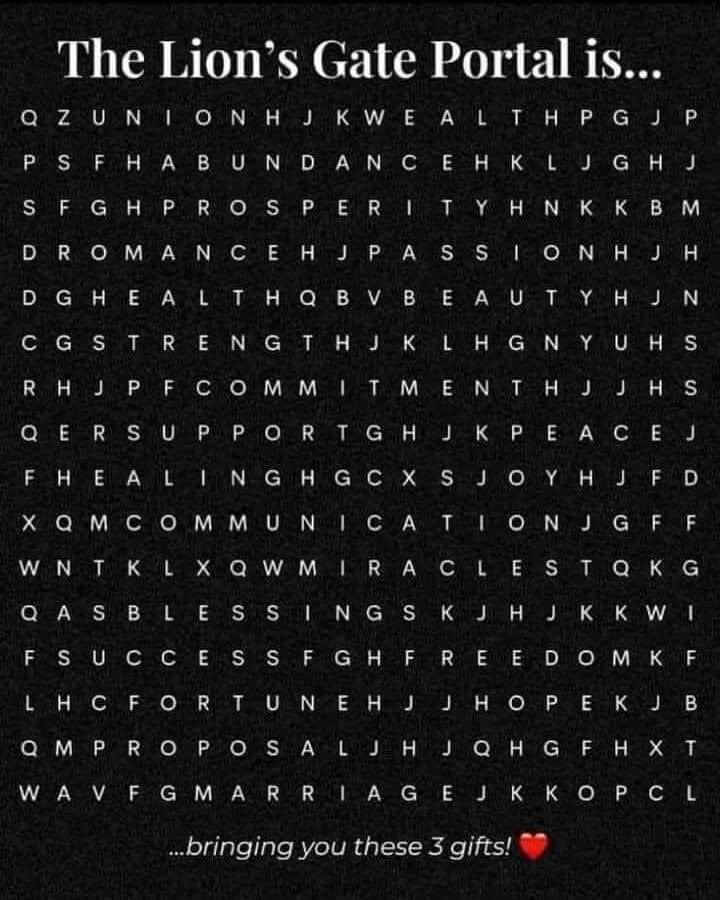 TheShilohRitual's tweet image. The first two words you see are what the Lion’s Gate Portal is bringing in for you.

What did you get??