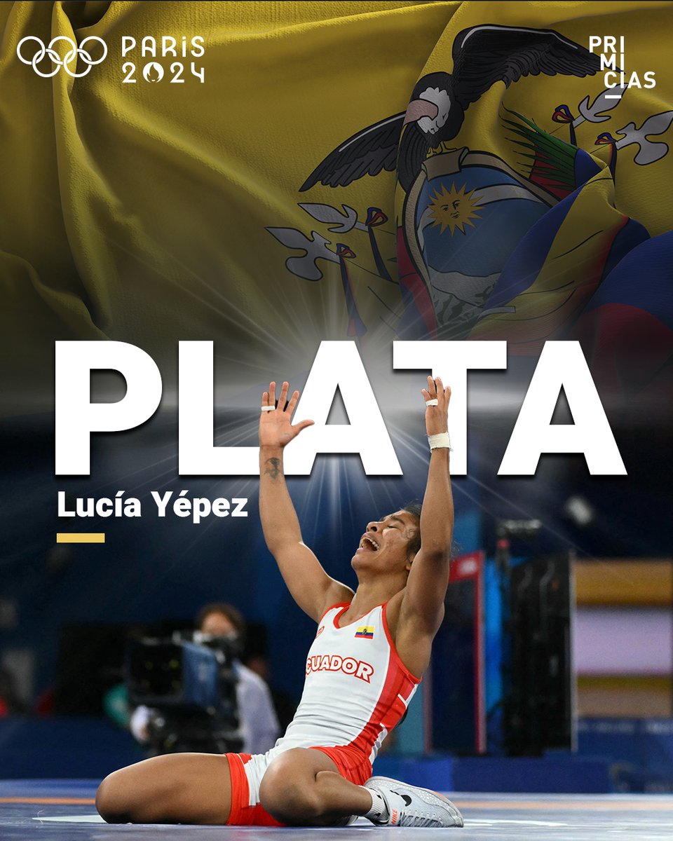 Primicias's tweet photo. ¡GRACIAS 'TIGRA'! 💪🏻🇪🇨

👏🏻🥈 Lucía Yépez se queda con la medalla de plata en lucha. Ecuador suma otra presea a su palmarés en los #JuegosOlímpicos de #París2024. https://t.co/VZD6FBDNA5 https://t.co/uw7NPaWVyR