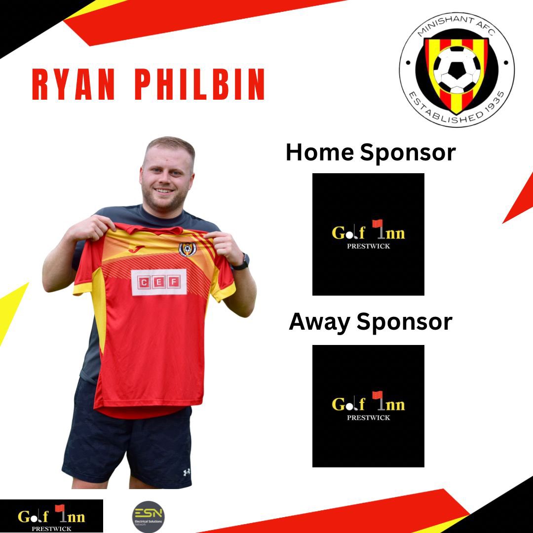Ryan Philbin sponsored this season by Golf Inn Prestwick