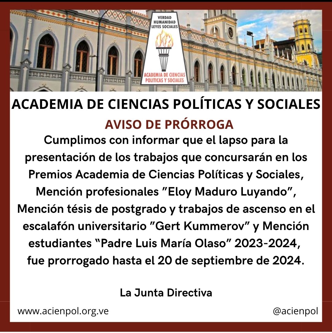 Prórroga hasta el 20 de septiembre de 2024.