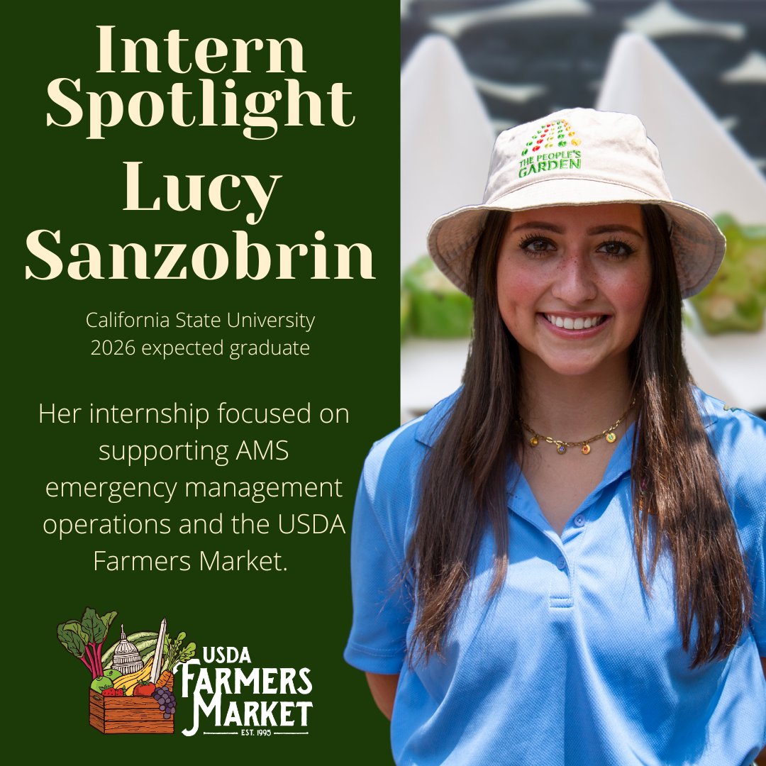 Farmers markets don’t just happen.  

Thank you to our USDA Farmers Market interns that make our weekly farmers market possible.   

#NationalFarmersMarketWeek #USDAFarmersMarket