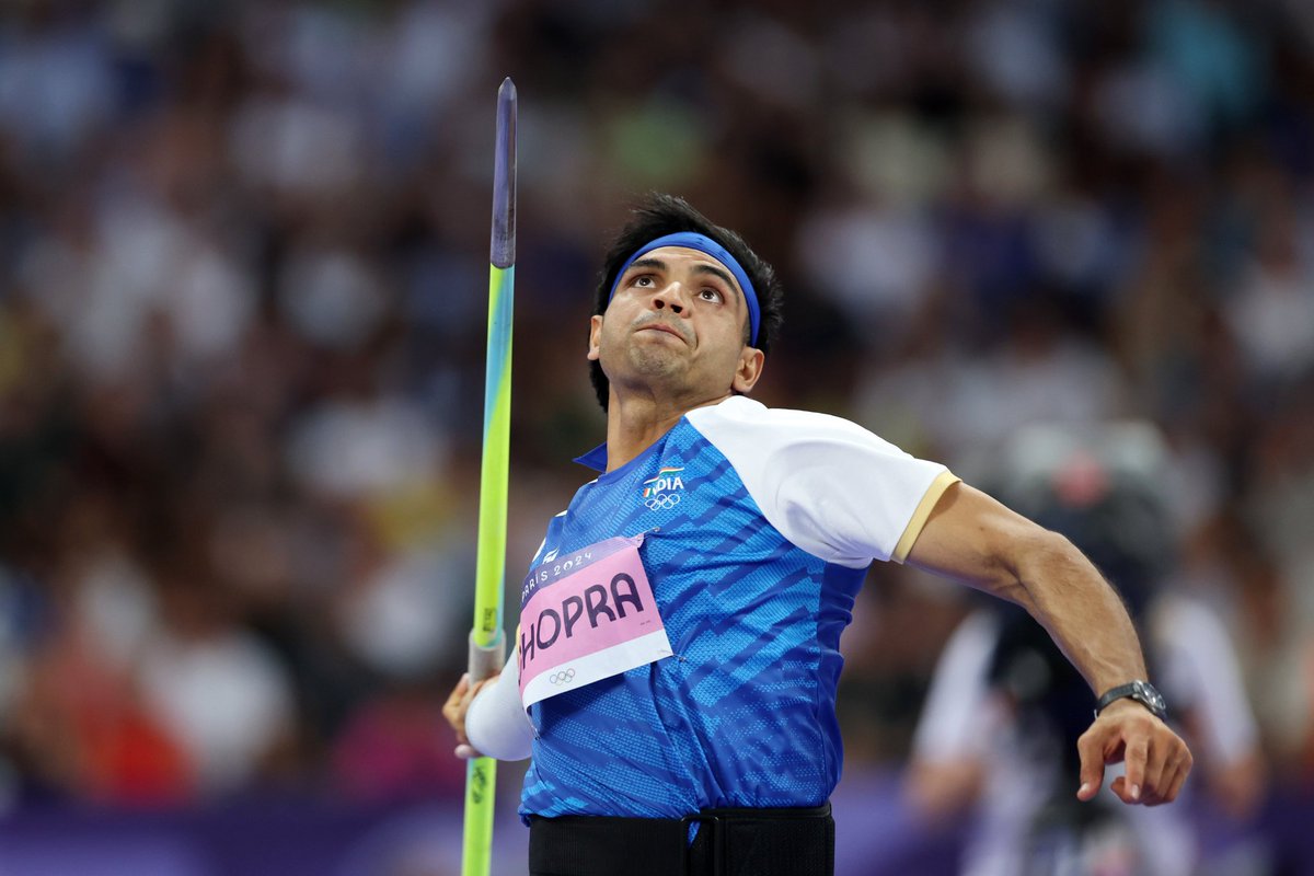 ASHOKLALSOT24's tweet photo. Come on
#NeerajChopra
✌️✌️🏅🏅
's javelin throw.
#olympics #javelin #techober #NeerajChopra
#ArshadNadeem
#neerajchopra #JavelinThrow #olympics2024 #TeamIndia https://t.co/Ks7stSH5Mz
