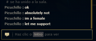 Im female let me support