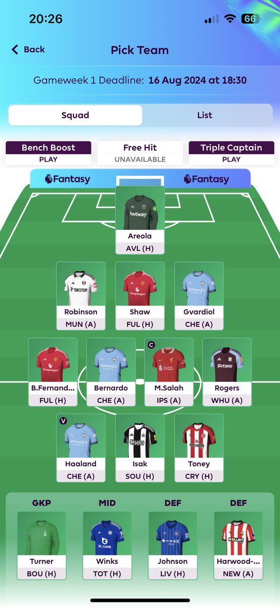tomofto7's tweet photo. @FPLMattW Still undecided on silva and rogers though https://t.co/qtTaf8uzcO