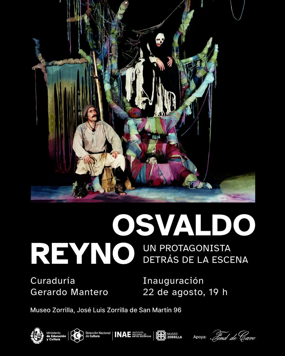 Tenemos el agrado de presentar la muestra “Osvaldo Reyno, un protagonista detrás de la escena” coproducida junto al Instituto Nacional de Artes Escénicas.

📌Inauguración: Jueves 22 de agosto, 19 hs. Entrada libre
Museo Zorrilla
José Luis Zorrilla de San Martín 96