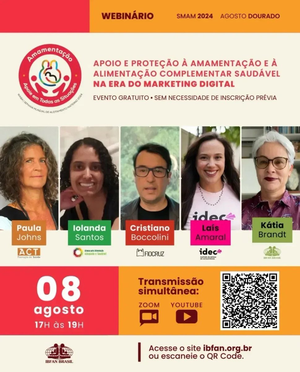 Lactancia20's tweet image. Hoy a las 5:00pm hora Brasil 🇧🇷 
Con solo escanear el código QR podrás ingresar #smlm2024 #cerrandolabrecha #apoyolalactancia