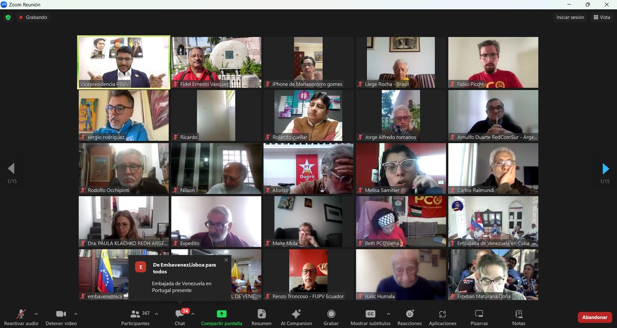 EN ESTE MOMENTO: Video Conferencia con Viceministro de Relaciones Exteriores de nuestra Cancillería, Dirigente internacionalista  Rander Peña <a href="/RanderPena/">Rander Peña Ramírez</a>, explicando los acontecimientos de nuestro país y ratificando nuestra decisión de proteger la paz y al pueblo. <a href="/NicolasMaduro/">Nicolás Maduro</a>