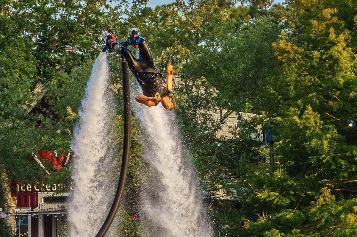 Catch Ben Merrell - Pro Hydroflight Athlete flipping out TONIGHT at 6:30pm &amp; 8:30pm with a spectacular Hydroflight show for the LAST time of the summer!💦😆