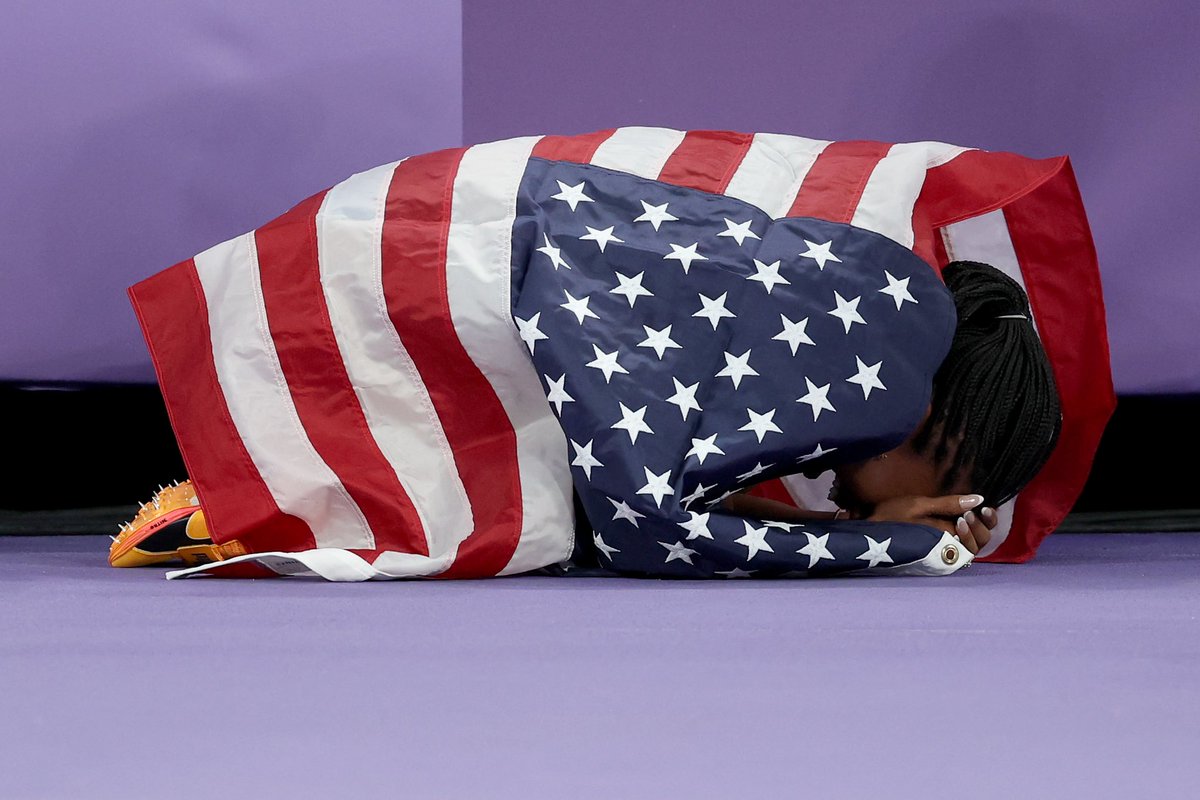 KStateTFXC's tweet image. Incredible. Legendary. 

We can’t wait to welcome you home, @tar___ruh 🥇

📸 @Olympics