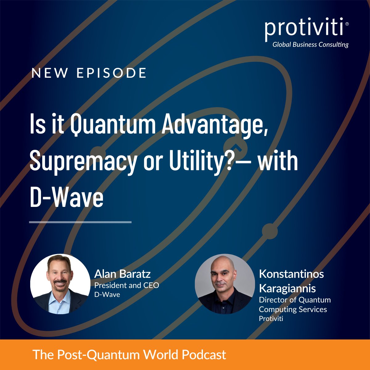 dwavequantum's tweet image. Konstantinos Karagiannis of @protiviti speaks with @Alan_Baratz on the Post-Quantum World podcast on what it means to achieve quantum advantage, supremacy, and utility.

LINK: youtube.com/channel/UCWS7E…

#ProtivitiTech #DWave #quantumcomputing $QBTS