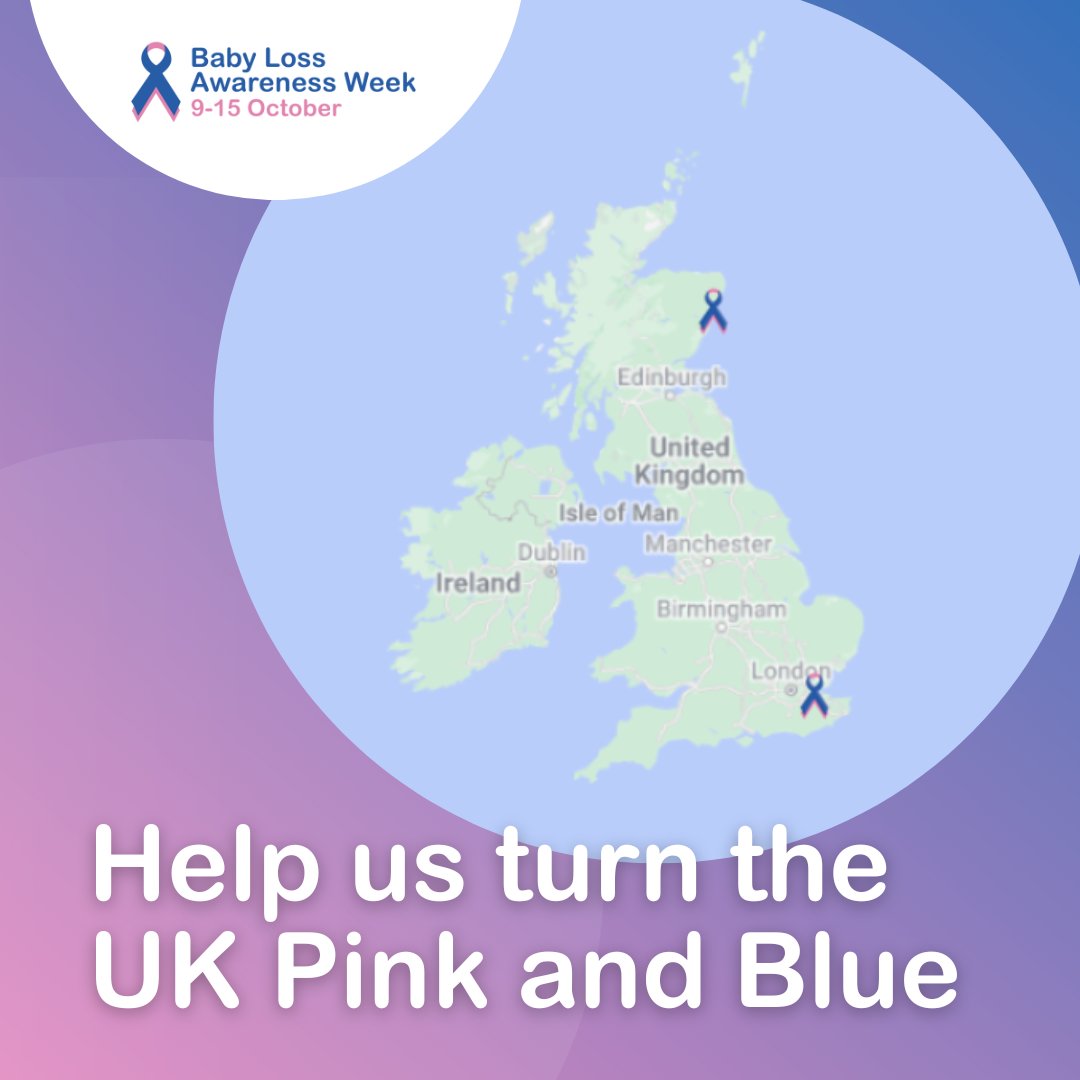 Have you seen👀?

We have started to update our map with the first buildings and landmarks that you have confirmed are lighting up #PinkAndBlue for #BLAW💖💙

Can you help turn the UK Pink and Blue this year? Visit our webpage for information &amp; help.

➡️ babyloss-awareness.org/pink-blue