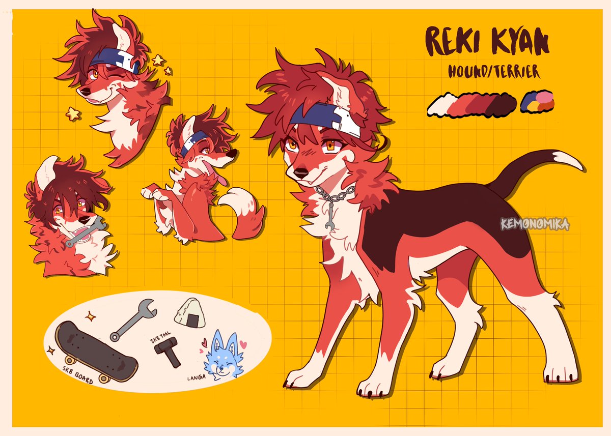 kemonomika's tweet photo. One more since I never posted Kyan’s ref!! ✨🛹 

#rekikyan #furryart #rekiweek #SK8THEINFINITY https://t.co/tUlhWZBwlL