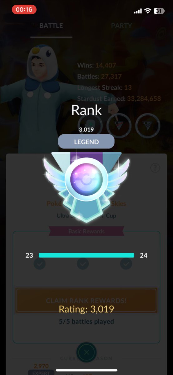 bino90psy's tweet image. Legend Rank push accomplished.

Fossil Cup made my day so well with 5 sets running from 2755 ELO to 3019.

Thanks to all the Trainers who competed me throughout this hard-boiled battle line.

#90psy #PokemonGO #GOBattleLeague #Season19 #FossilCup #Legend #Vietnam