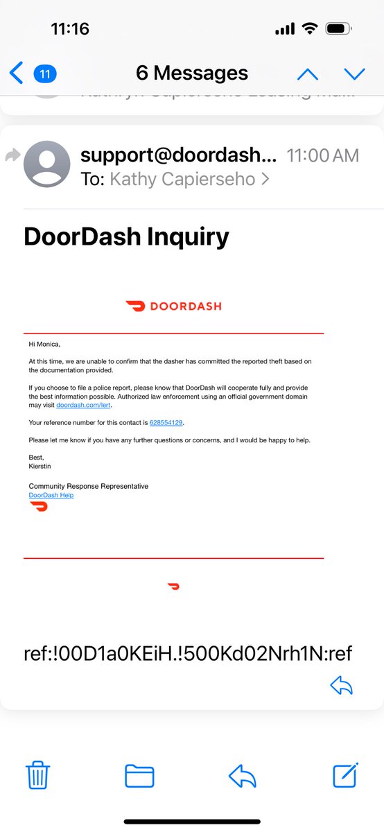 kcapierseho's tweet photo. @DoorDash 
People beware when you have a DoorDash delivery they can help themselves to your packages and DoorDash won't do a thing!
Reported stolen packages showed pictures and they say it's not enough information! https://t.co/AQwMfiCYg5