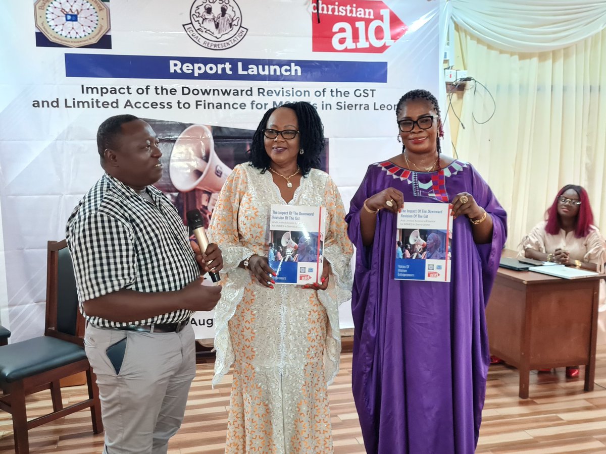 Hon. Dr. <a href="/IsataMahoi/">Isata Mahoi</a> emphasizes women's economic empowerment at the launch of a key report on MSMEs in Sierra Leone organized by 50/50, BAN, and Christian Aid for their support. "Development without women is distorted."   #WomenEmpowerment #SierraLeone