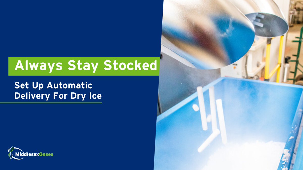 Keep your operations running smoothly with our dry ice delivery.  At Middlesex Gases, we offer automatic container exchanges tailored to your needs. Learn more: bit.ly/3UcWuEI.