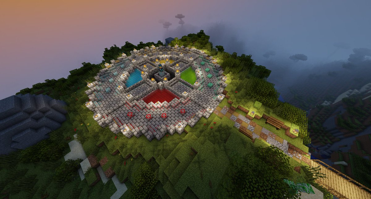 Spectine's tweet image. Spent a bunch of time last night making the spawn area for my friends’ Vault Hunters world and honestly fairly proud of it. 

Also mutuals if you wanna play vault hunters at all DM me 👀