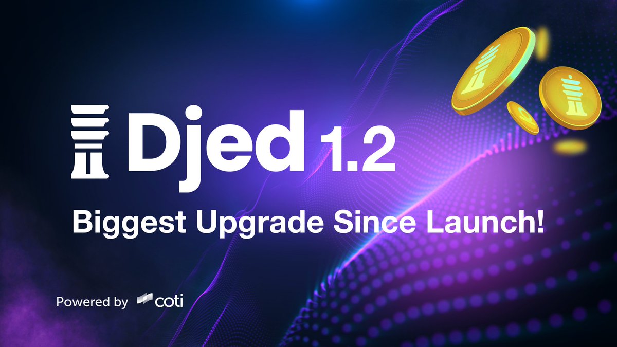 COTInetwork's tweet photo. Big news for Cardano DeFi! The most significant upgrade to Djed since launch is now live 💫

These updates take Cardano's overcollateralized stablecoin to new heights in stability, accessibility, and efficiency

Let's explore the key improvements 🧵

@InputOutputHK 

1/7 https://t.co/nhPsdhcENE