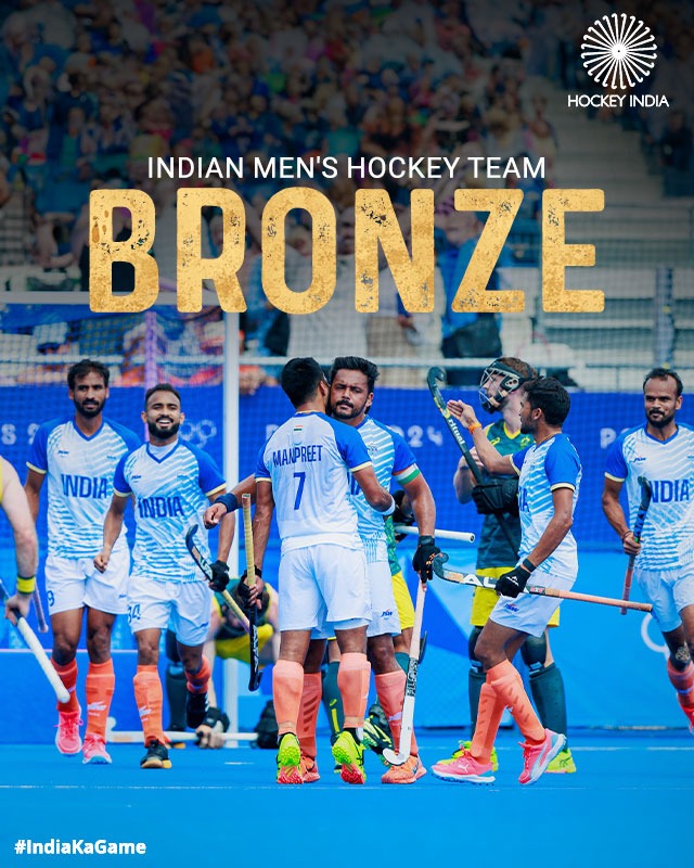 Manu Bhaker๐ฎ๐ณ (@realmanubhaker) on Twitter photo AND THE LEGACY CONTINUES!
Extremely proud to see <a href="/TheHockeyIndia/">Hockey India</a> win their record 13th Olympic medal. A much-deserving win and delighted to have another medal in the #TeamIndia tally ๐ฎ๐ณ๐๐ฅ
#Hockey #Cheer4Bharat #Paris2024 #Olympics ย <a href="/WeAreTeamIndia/">Team India</a> AND THE LEGACY CONTINUES!
Extremely proud to see <a href="/TheHockeyIndia/">Hockey India</a> win their record 13th Olympic medal. A much-deserving win and delighted to have another medal in the #TeamIndia tally ๐ฎ๐ณ๐๐ฅ
#Hockey #Cheer4Bharat #Paris2024 #Olympics ย <a href="/WeAreTeamIndia/">Team India</a>