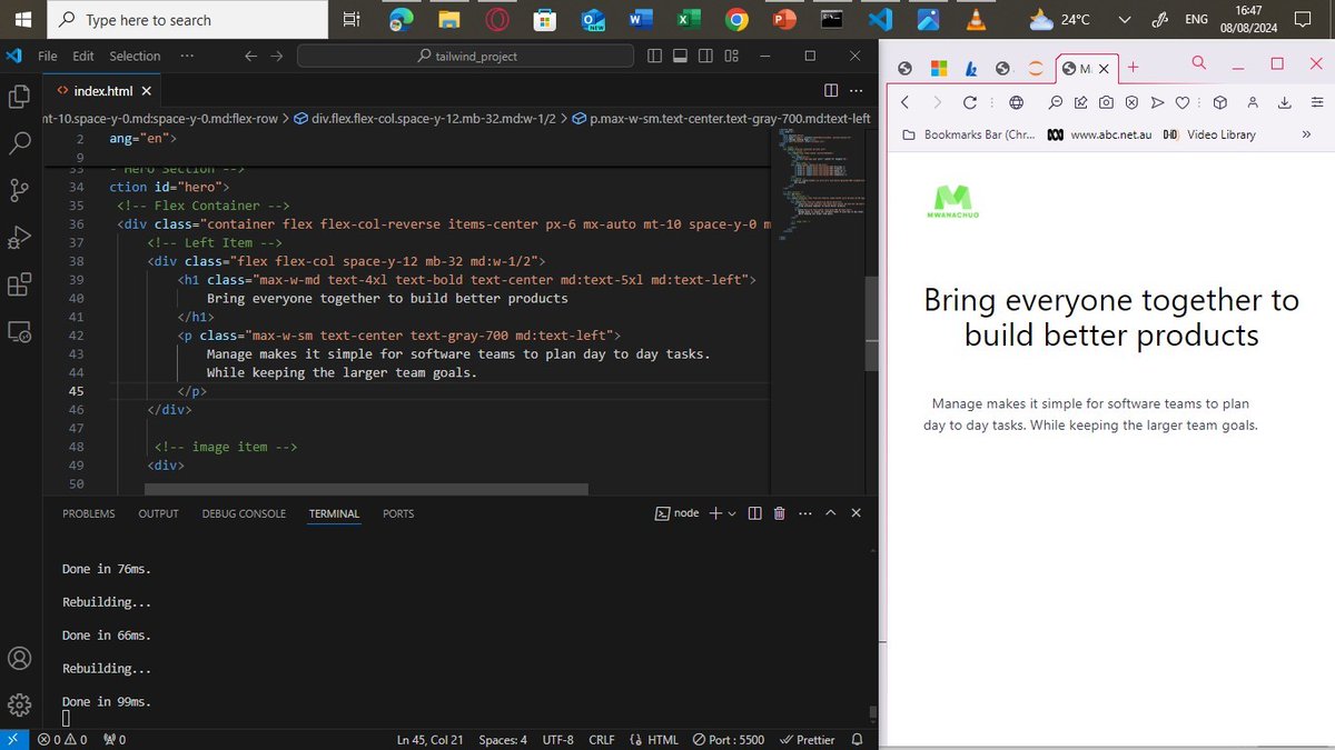 Johnwills171's tweet image. Worked on my tailwind skills today, getting the hang of it as I go on. #OneCommitAtATime 💯