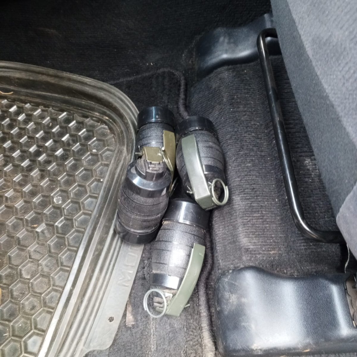 abuga_makori's tweet photo. So Jimi Wanjigi had grenades in his car? This is serious.  This is now a criminal matter. https://t.co/QelxQRtADX
